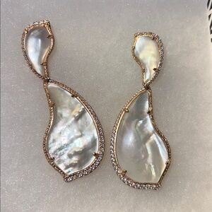 Kendra Scott Teddi Mother of Pearl & Cubic Zirconia Earrings